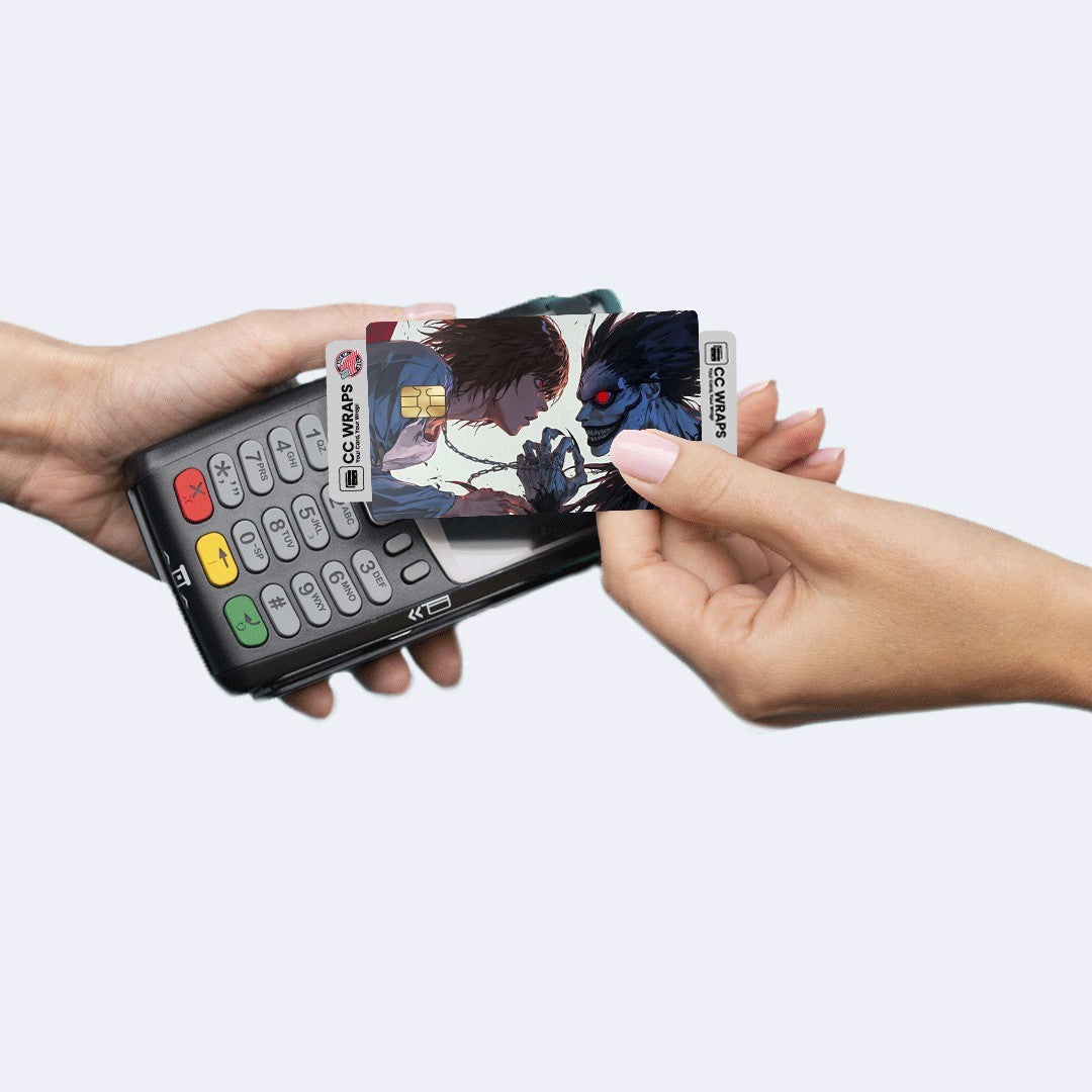 2 Pack Death Note Anime Credit Debit Card Sticker Vinyl Decal Skin L Light Cool