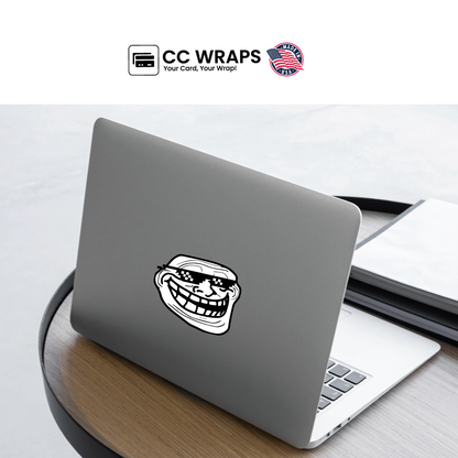 Pack of 2 Troll Face Stickers 3Inch Funny Meme Vinyl Decals for Laptops Cars