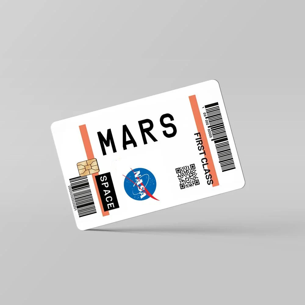 2 Pack NASA Mars Space Credit Debit Card Sticker Vinyl Decal Skin Waterproof
