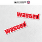 Pack of 2 Wasted Stickers 3 Inch Funny GTA Meme Vinyl Decals for Gamers Cars
