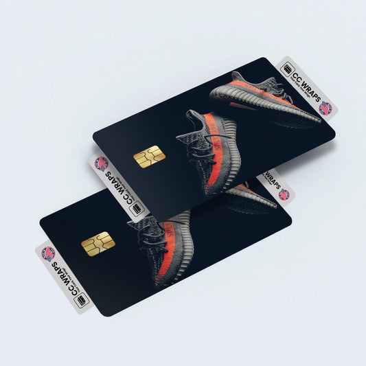 2 Pack Yeezy Black Credit Debit Card Sticker Vinyl Decal Skin Cool Sneaker Style