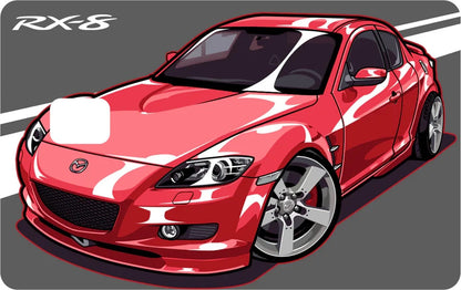 2 Pack RX8 Car Credit Debit Card Sticker Durable Vinyl Waterproof Decal Skin