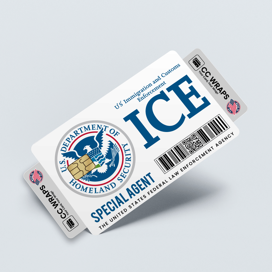 2 Pack ICE Credit Debit Card Sticker Durable Waterproof Vinyl Decal Durable Skin