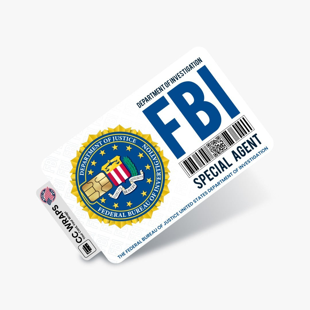 2 Pack Exclusive FBI Credit Debit Card Sticker Vinyl Skin Durable Decal