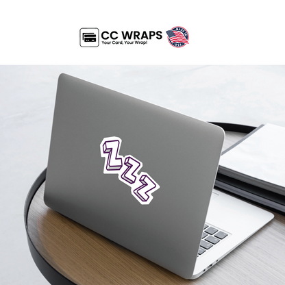 Pack of 2 ZZZ Stickers 3x Inch Funny Sleepy Mood Vinyl Decals for Laptops Cars