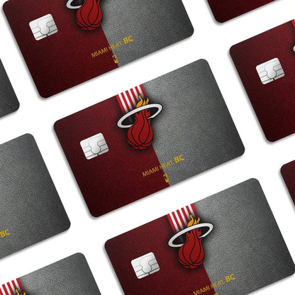 2 Pack Miami Heat Credit Debit Card Sticker Vinyl Decal Skin NBA Basketball Fan