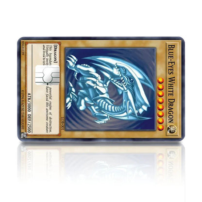 2 Pack Yu-Gi-Oh Blue Eyes Dragon Credit Debit Card Sticker Vinyl Decal Skin