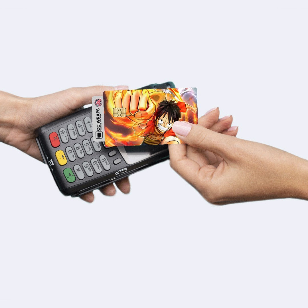 2 Pack One Piece Anime Credit Debit Card Waterproof Sticker Vinyl Durable Decal