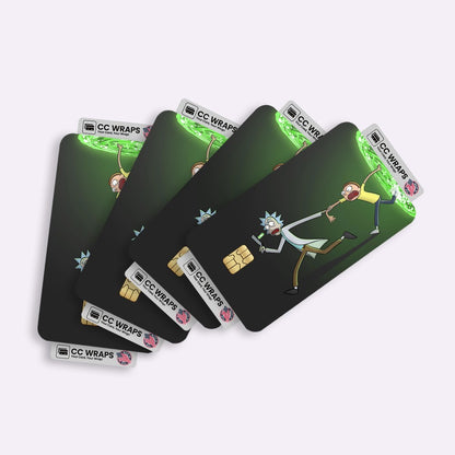 2 Pack Rick and Morty Credit Debit Card Sticker Vinyl Decal Skin Funny Cool