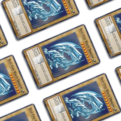 2 Pack Yu-Gi-Oh Blue Eyes Dragon Credit Debit Card Sticker Vinyl Decal Skin