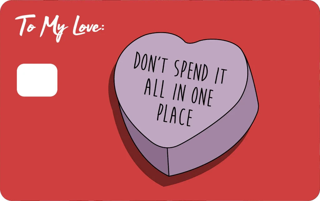 2 Pack Don't Spend All In One Place Funny Credit Debit Card Sticker Vinyl Skin