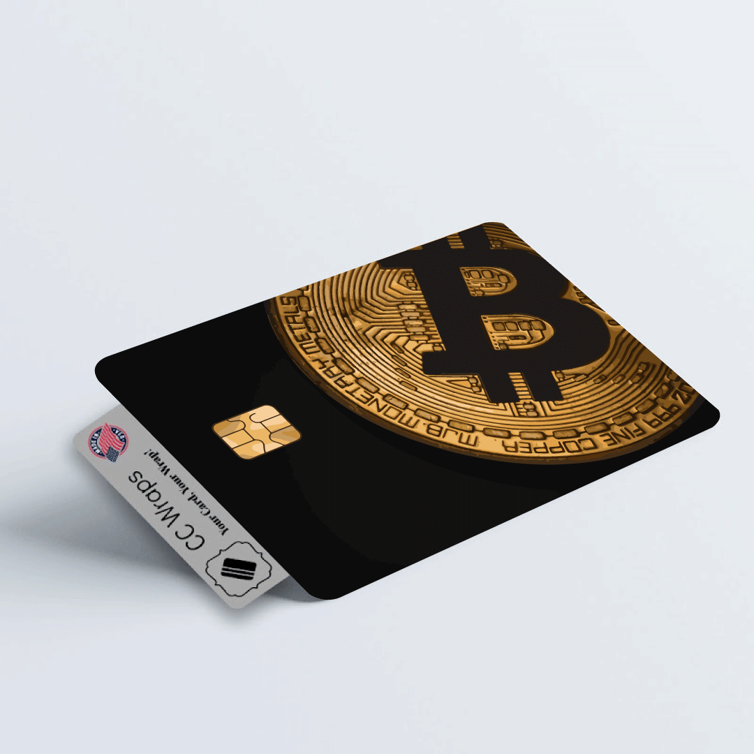2 Pack Bitcoin Crypto Credit Debit Card Sticker Vinyl Skin Durable Decal Sticker