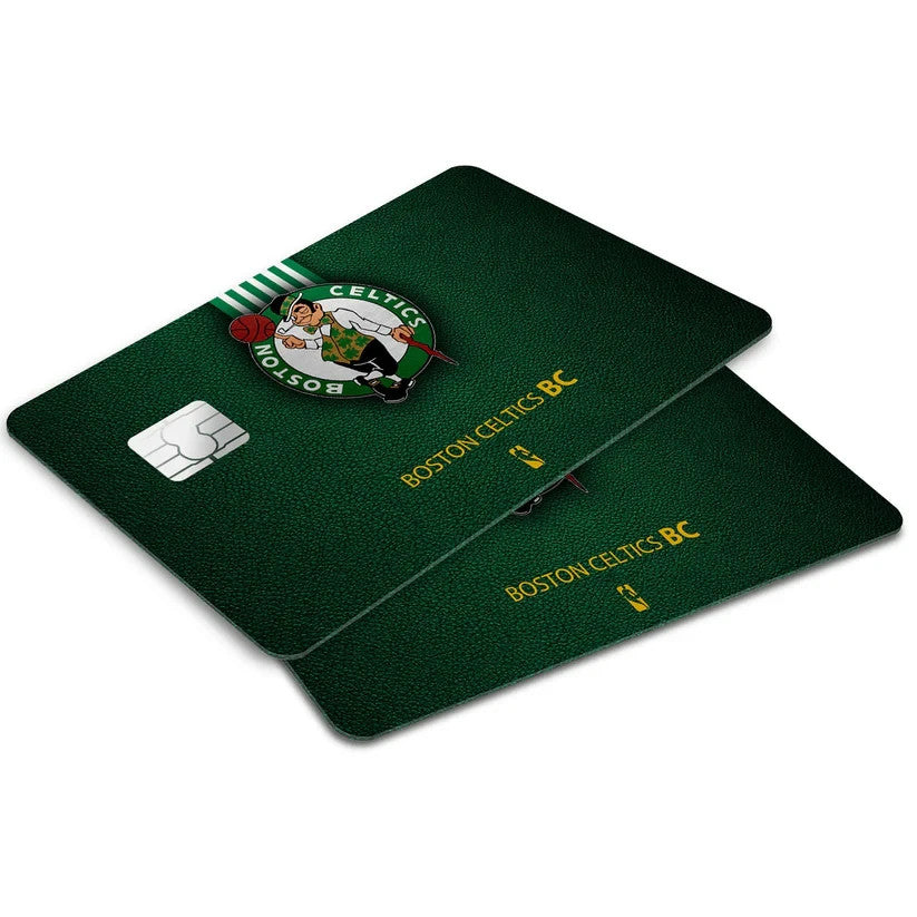 2 Pack Boston Celtics Credit Debit Card Sticker Vinyl Decal Skin NBA Basketball
