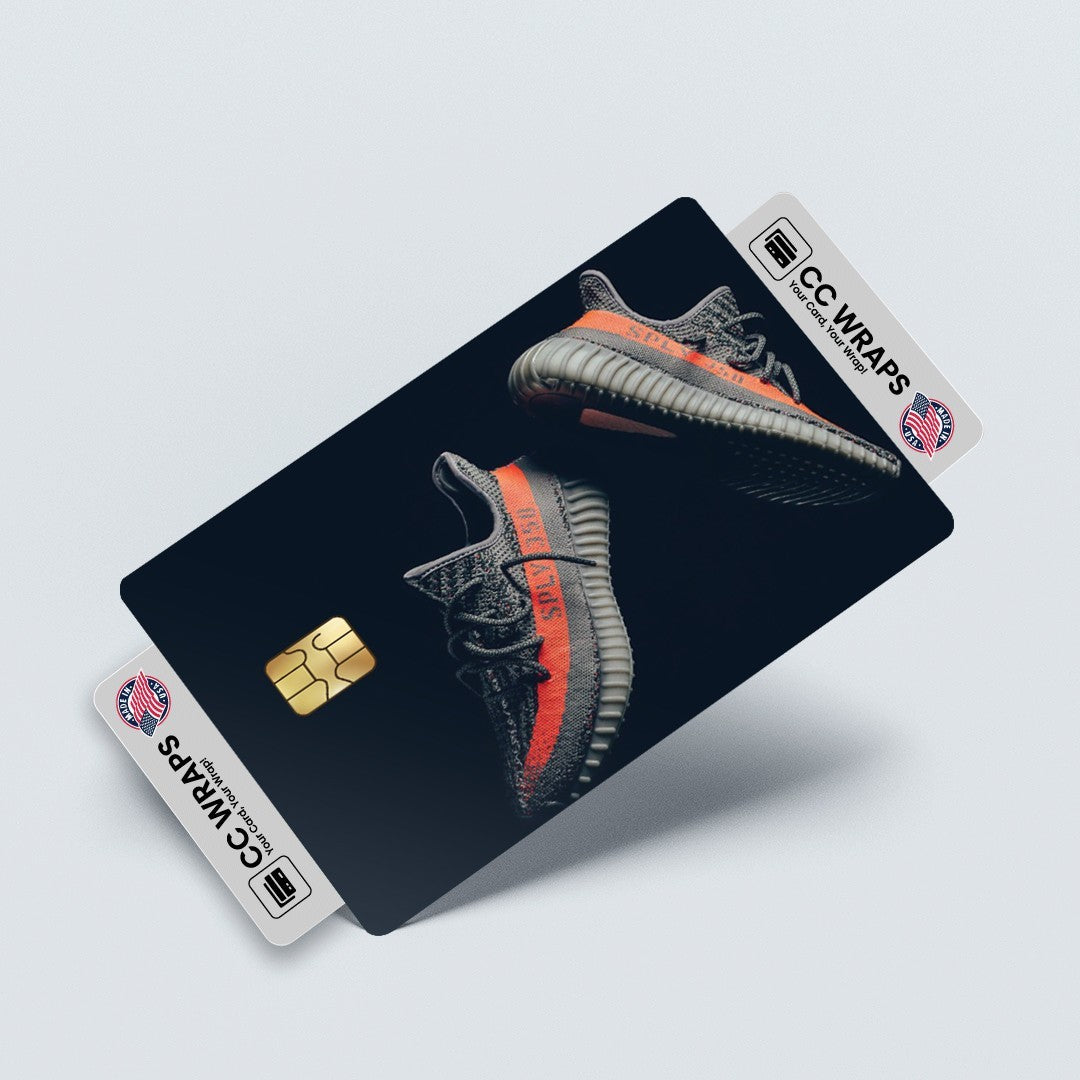2 Pack Yeezy Black Credit Debit Card Sticker Vinyl Decal Skin Cool Sneaker Style