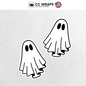 Cute Ghost Sticker 2 Pack 3.15 Inch – Adorable Halloween Ghost Vinyl Decal