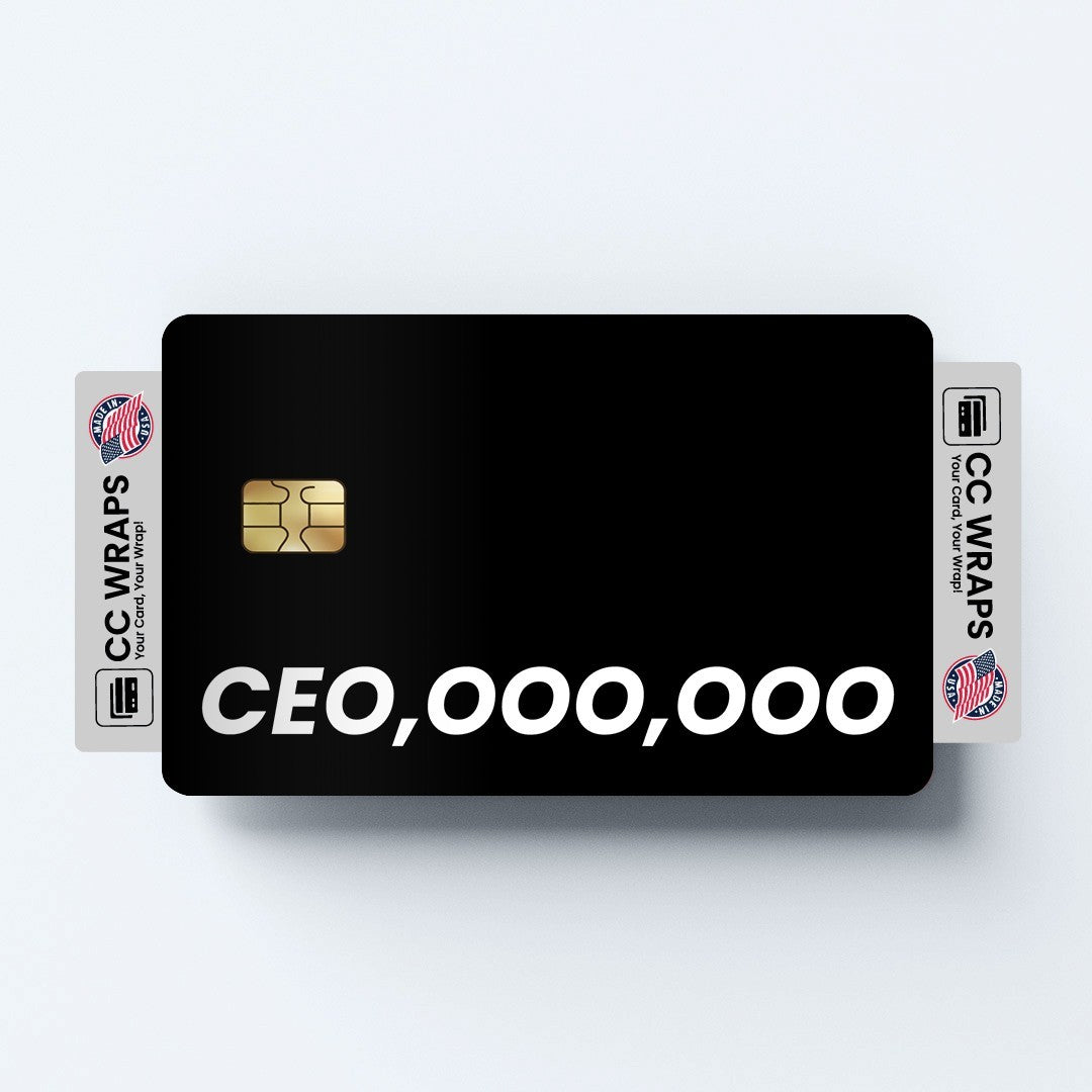 CEO BlackCool Credit Debit Card Sticker Luxury Boss Hustle Money Vinyl Skin