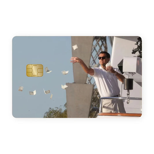 2 Pack Wolf of Wall Street Credit Debit Card Sticker Vinyl Decal Skin Money Flex