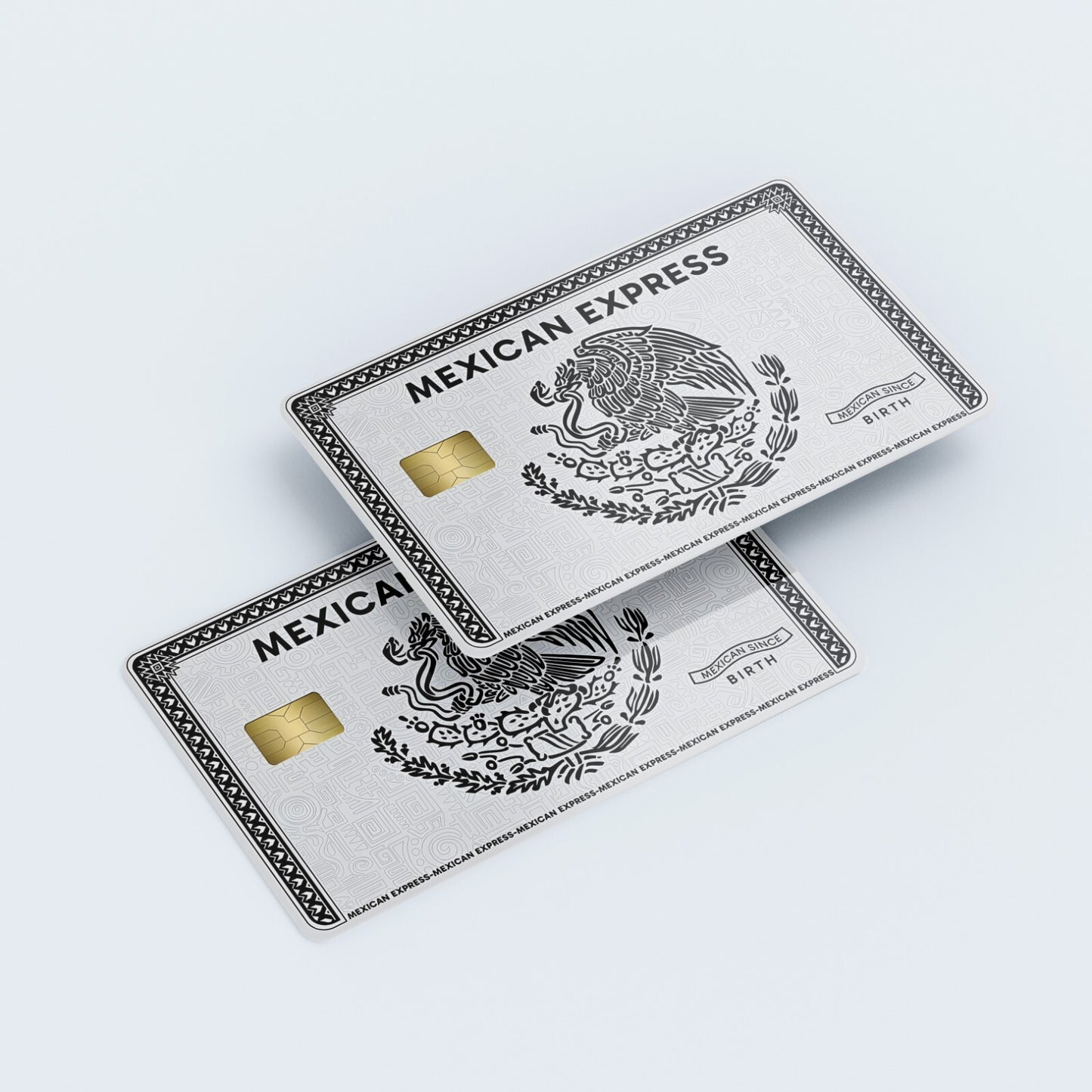 Mexican Express Silver Blackhawk Vinyl Credit Card Sticker Debit Card Sticker