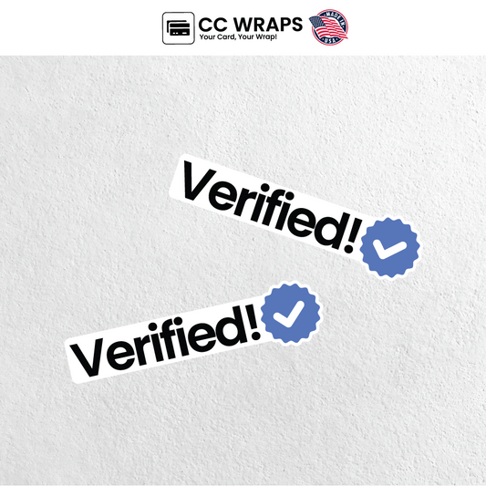 Pack of 2 Verified Stickers 4 Inch Cool Social Media Blue Check Vinyl Decals
