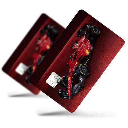 2 Pack Ferrari F1 Scuderia Credit Debit Card Sticker Vinyl Decal Skin Racing Car