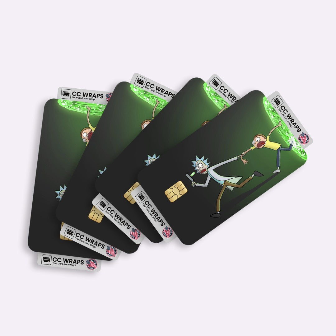 2 Pack Rick and Morty Credit Debit Card Sticker Vinyl Decal Skin Funny Cool