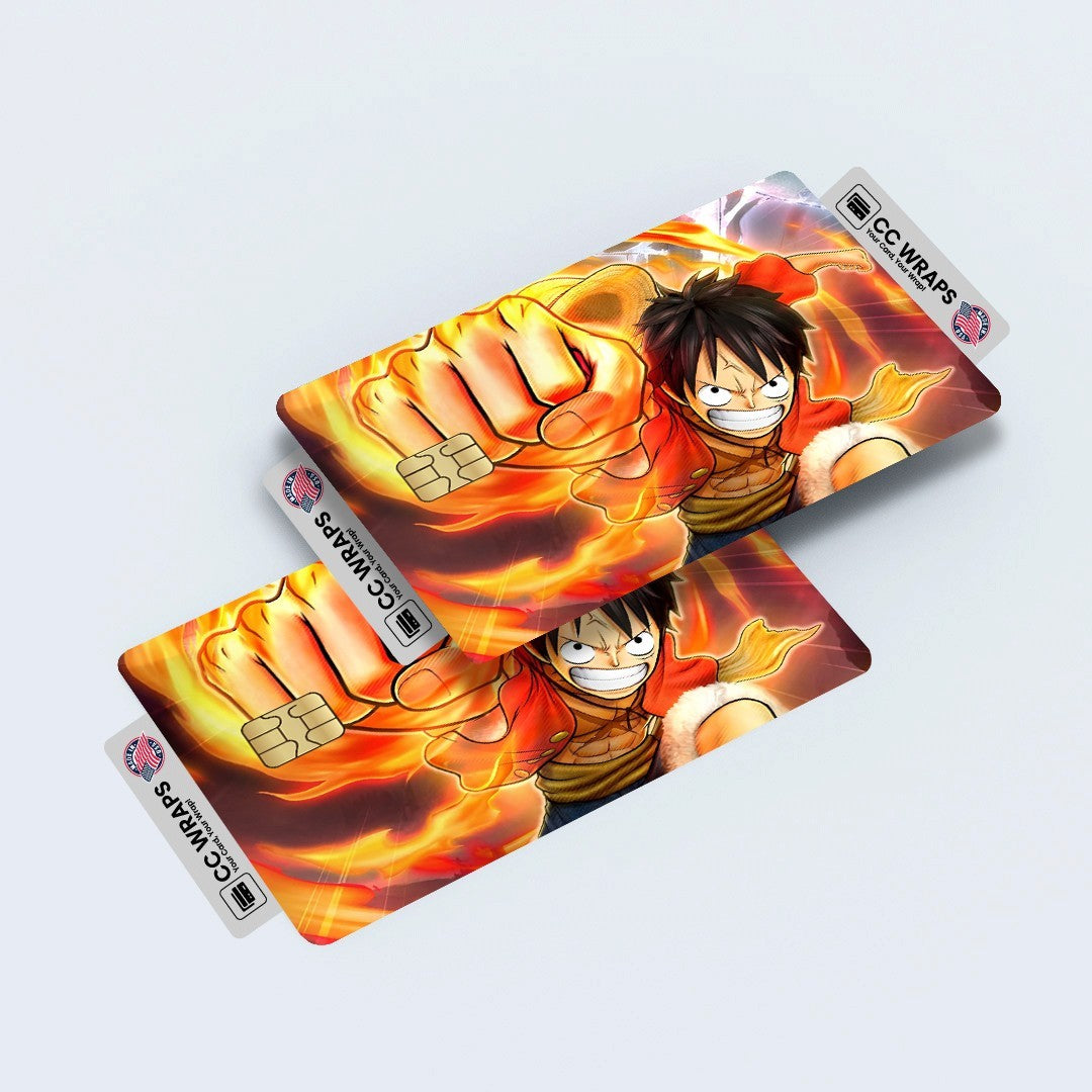 2 Pack One Piece Anime Credit Debit Card Waterproof Sticker Vinyl Durable Decal