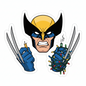 Pack of 2 Funny Frustrated Wolverine Stickers 4x4 Inch | Cool Comic Vinyl Decals