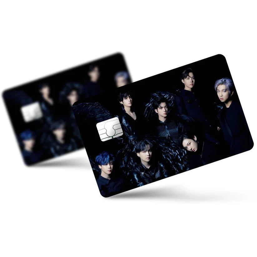 2 Pack BTS Picture Credit Debit Card Sticker Vinyl Decal Skin Durable K-Pop