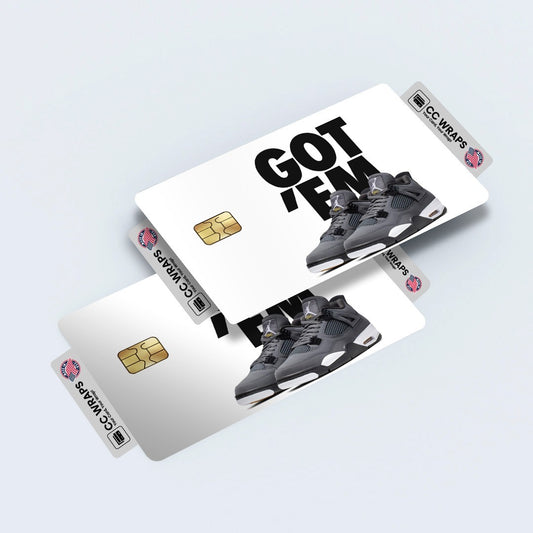 2 Pack Got Em Black Shoes Credit Debit Card Sticker Vinyl Decal Skin Cool Style