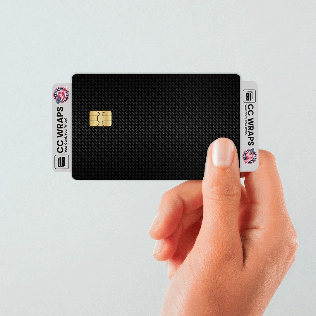 2 Pack Carbon Fiber Credit Debit Card Sticker Vinyl Decal Skin Matte Black Cool