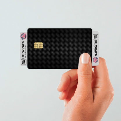 2 Pack Carbon Fiber Credit Debit Card Sticker Vinyl Decal Skin Matte Black Cool
