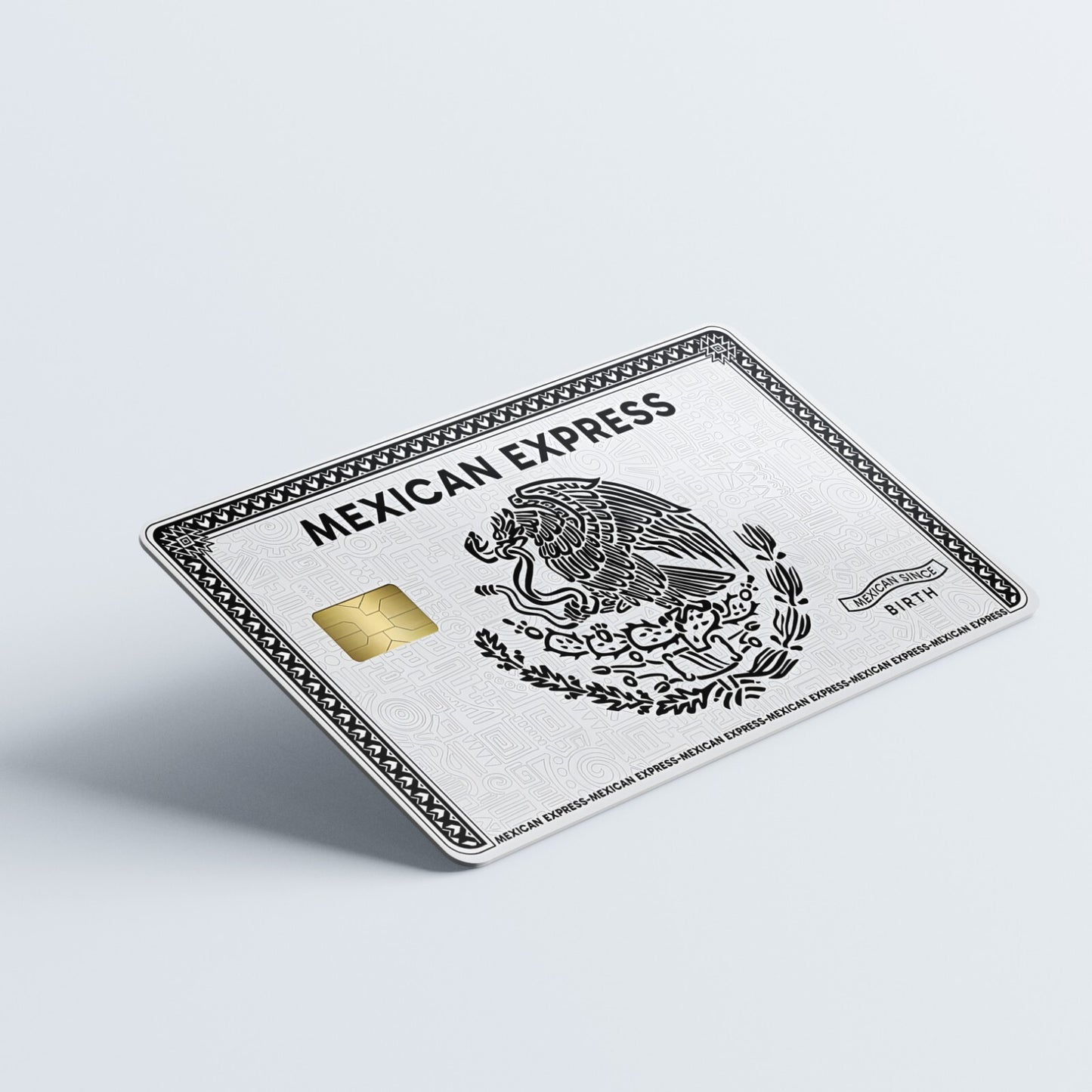 Mexican Express Silver Blackhawk Vinyl Credit Card Sticker Debit Card Sticker