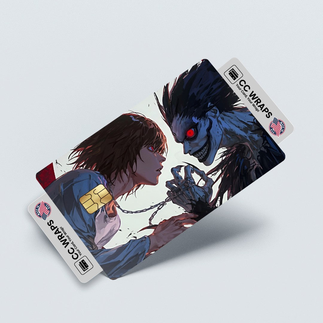 2 Pack Death Note Anime Credit Debit Card Sticker Vinyl Decal Skin L Light Cool