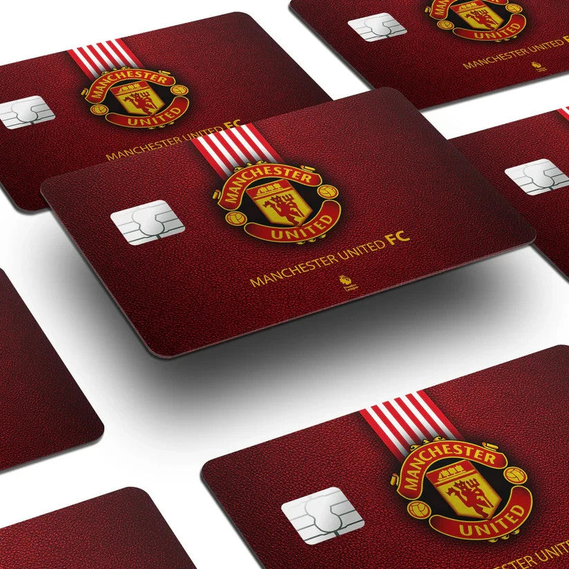 2 Pack Manchester United Credit Debit Card Sticker Vinyl Decal Skin Football