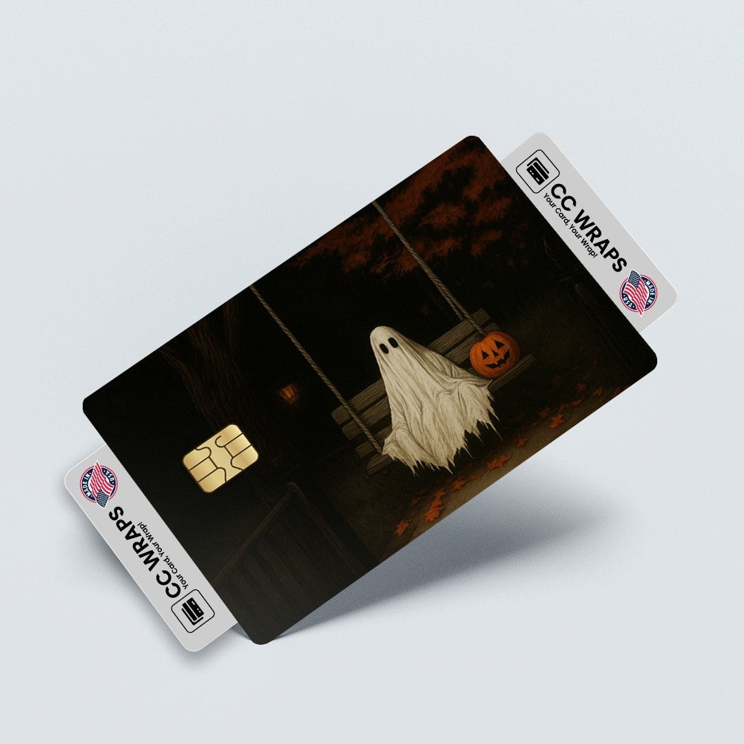 2 Pack Spooky Halloween Credit Debit Card Sticker Vinyl Decal Skin Horror Fun