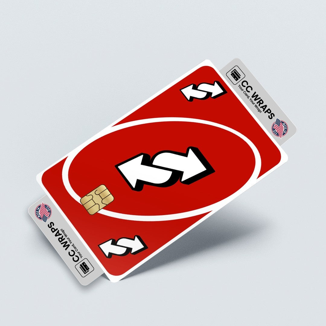 2 Pack Uno Reverse Card Credit Debit Sticker Vinyl Decal Skin Durable Fun