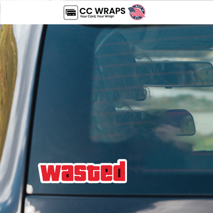 Pack of 2 Wasted Stickers 3 Inch Funny GTA Meme Vinyl Decals for Gamers Cars