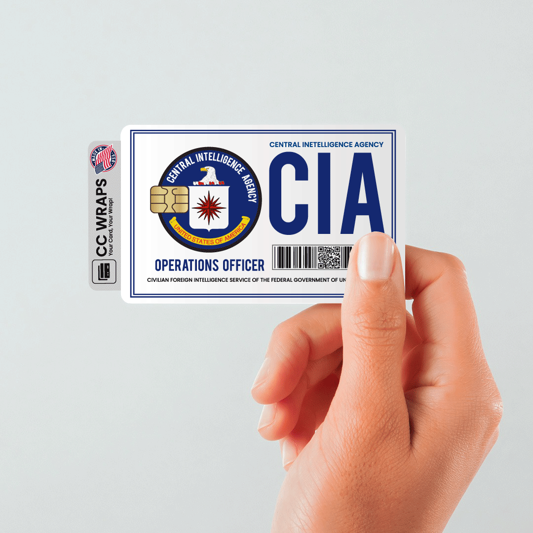 2 Pack C.I.A Credit Debit Card Sticker Durable Vinyl Waterproof Decal Skin