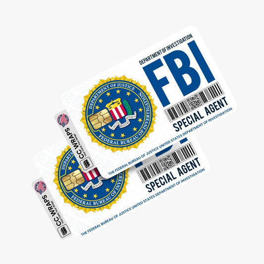 2 Pack Exclusive FBI Credit Debit Card Sticker Vinyl Skin Durable Decal