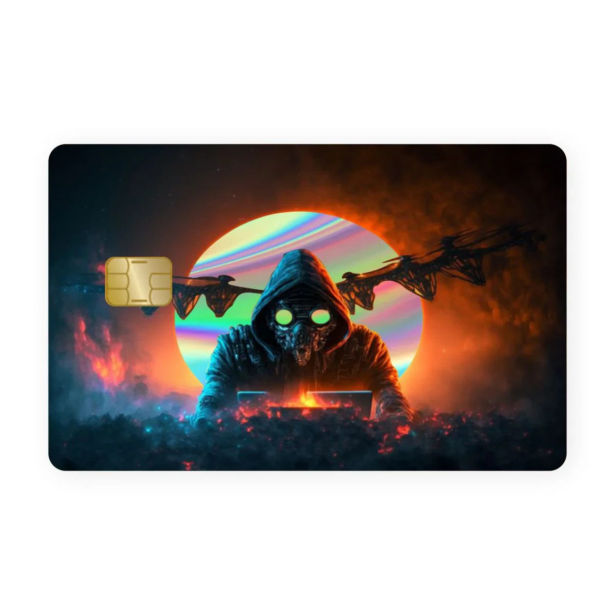 2 Pack COD Warzone Ghost Credit Debit Card Sticker Vinyl Decal Skin Gamer Cool