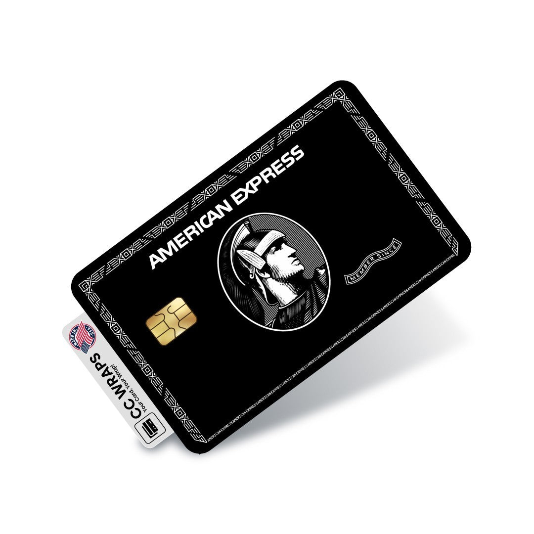 2 Pack Black American Express Credit Debit Card Sticker Vinyl Skin Durable Decal