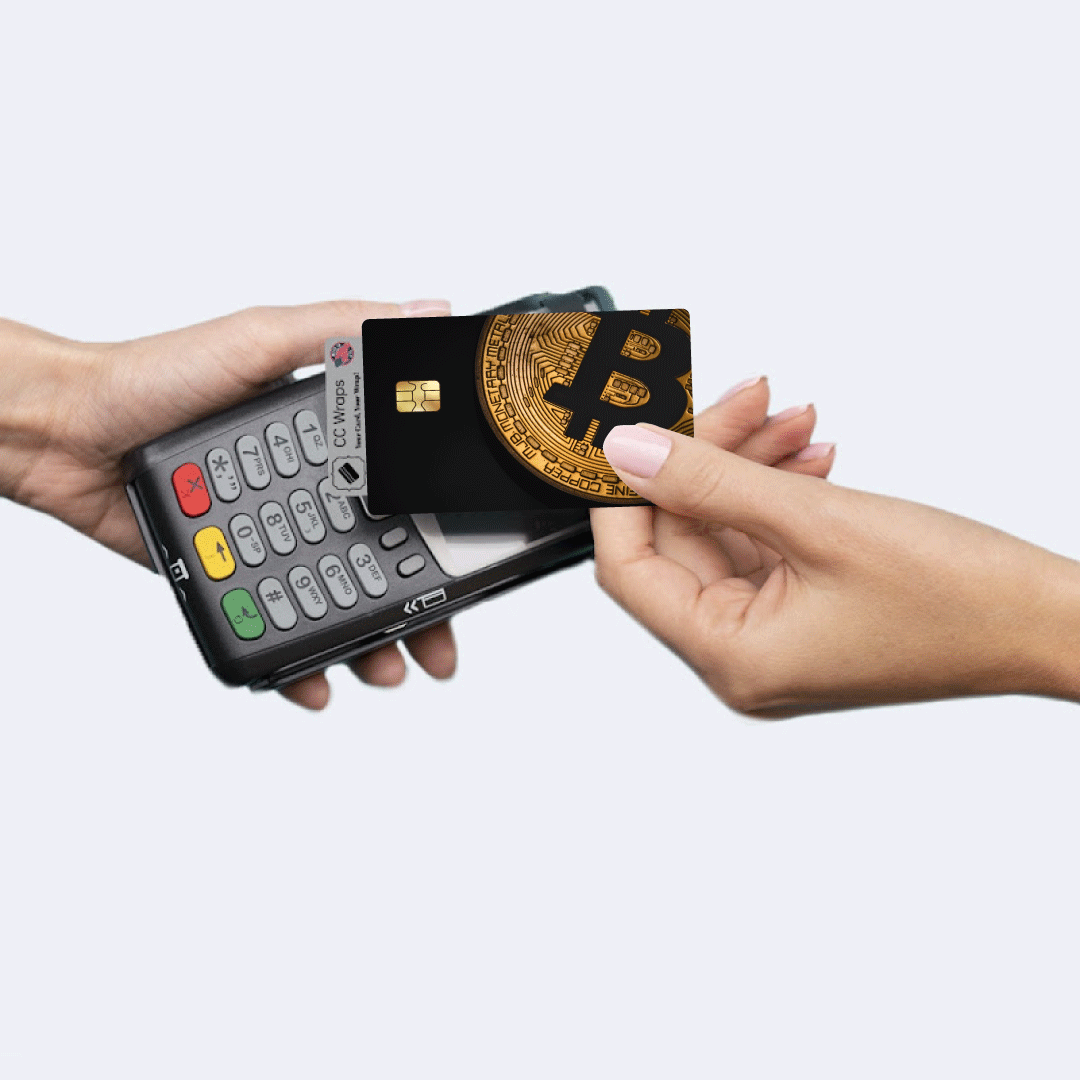 2 Pack Bitcoin Crypto Credit Debit Card Sticker Vinyl Skin Durable Decal Sticker