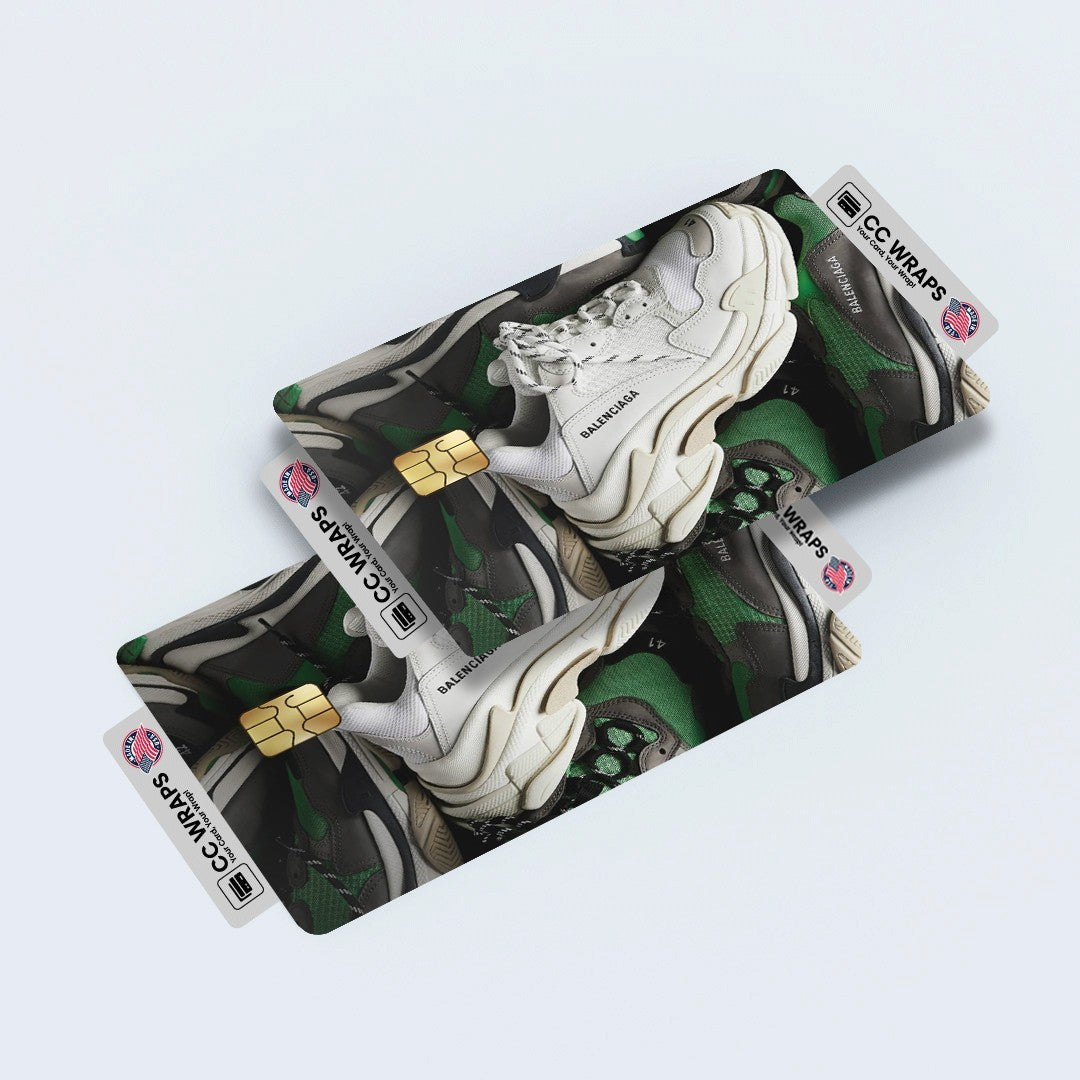White Balenciaga Shoes Credit Debit Card Sticker Luxury Fashion Vinyl Skin