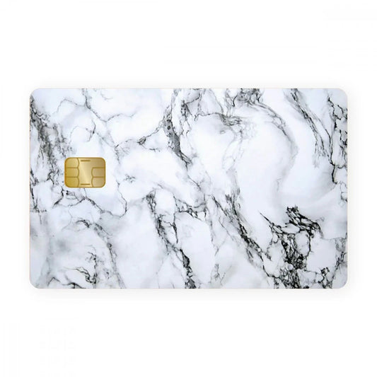 2 Pack White Marble Texture Credit Debit Card Sticker Vinyl Decal Skin Elegant