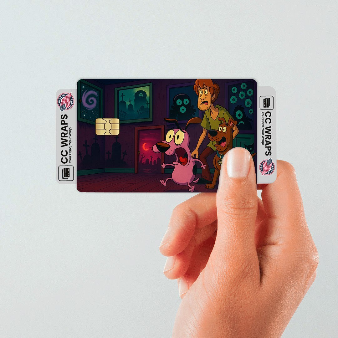 2 Pack Scooby Doo & Shaggy Funny Credit Debit Card Sticker Vinyl Decal Cartoon