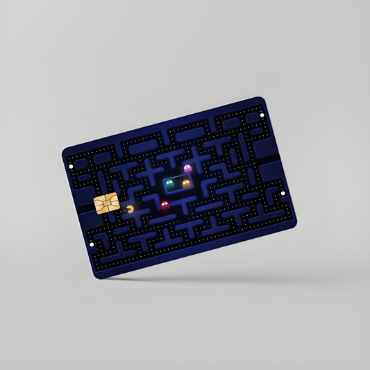 2 Pack Pac-Man Arcade Map Credit Debit Card Sticker Vinyl Decal Skin Durable