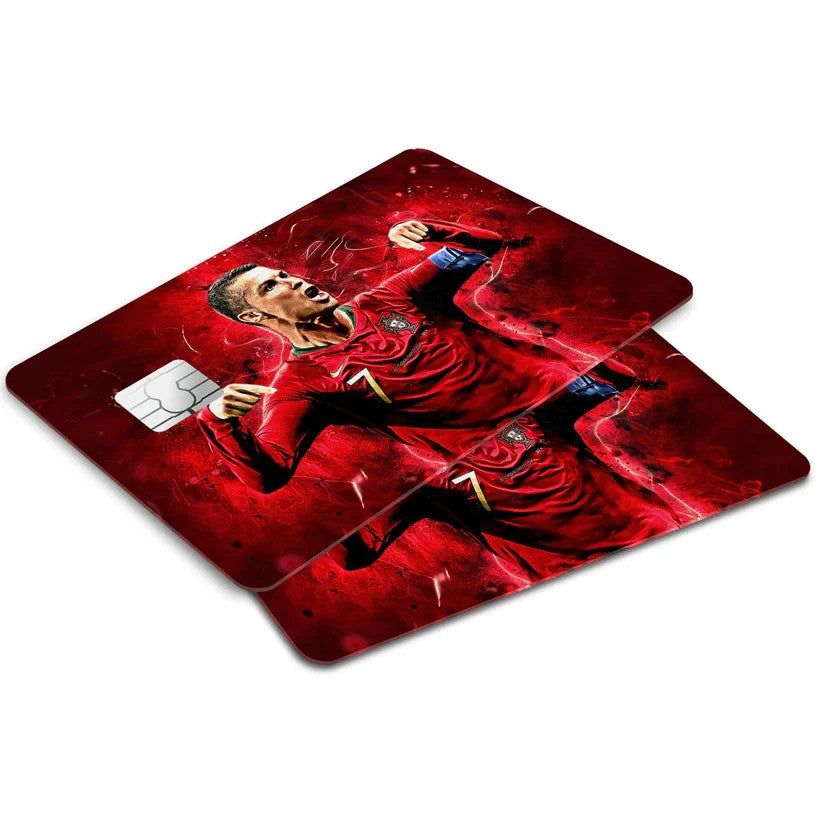 2 Pack Sports CR7 Portugal Credit Debit Card Sticker Vinyl Decal Skin Football