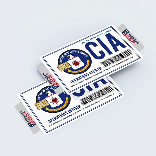 2 Pack C.I.A Credit Debit Card Sticker Durable Vinyl Waterproof Decal Skin