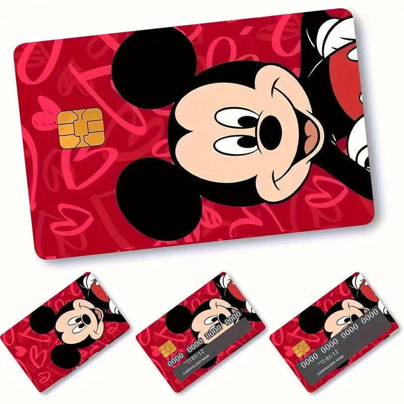 2 Pack Mickey Mouse Credit Debit Card Sticker Durable Vinyl Cartoon Decal