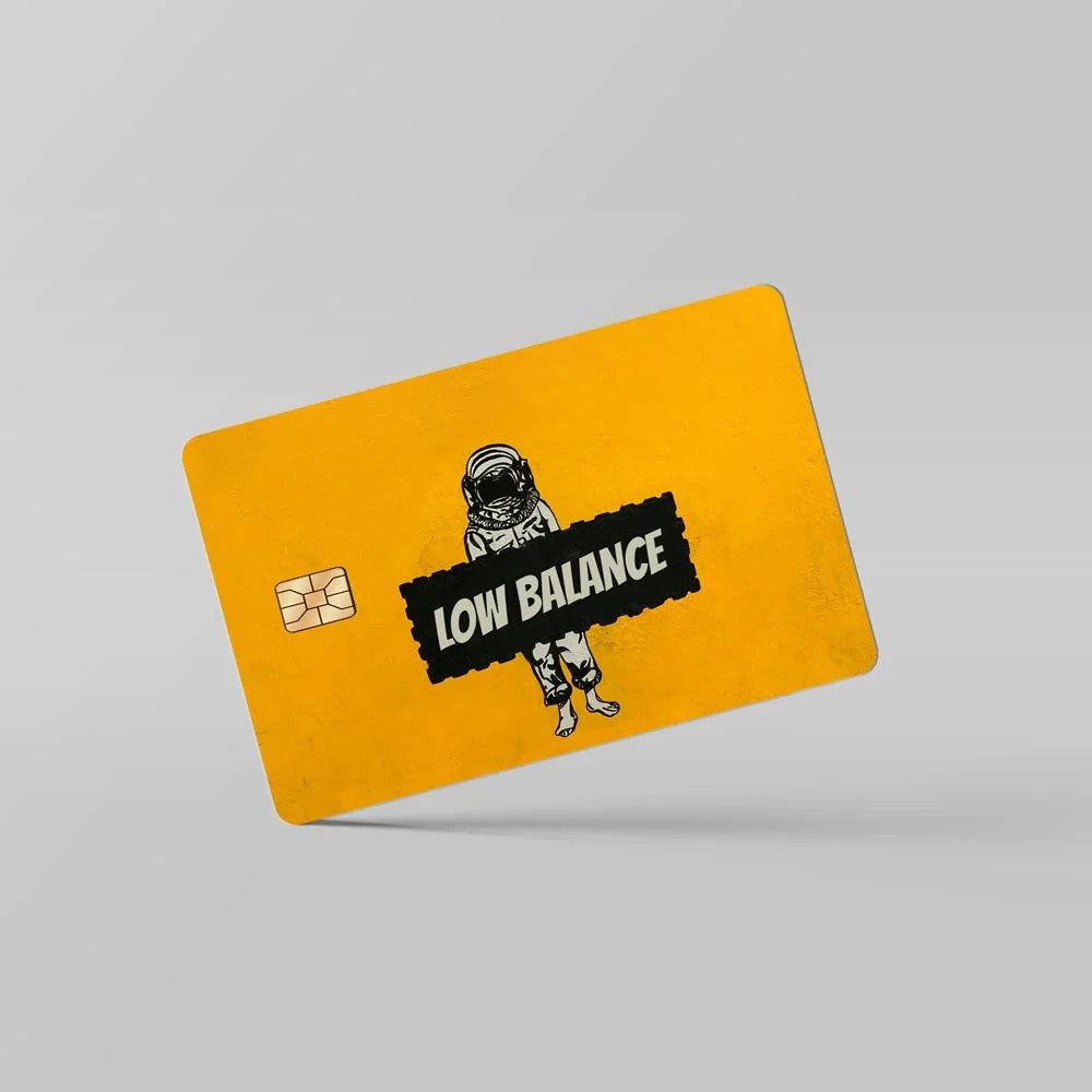 2 Pack Funny Low Balance Meme Credit Debit Card Sticker Vinyl Decal Skin